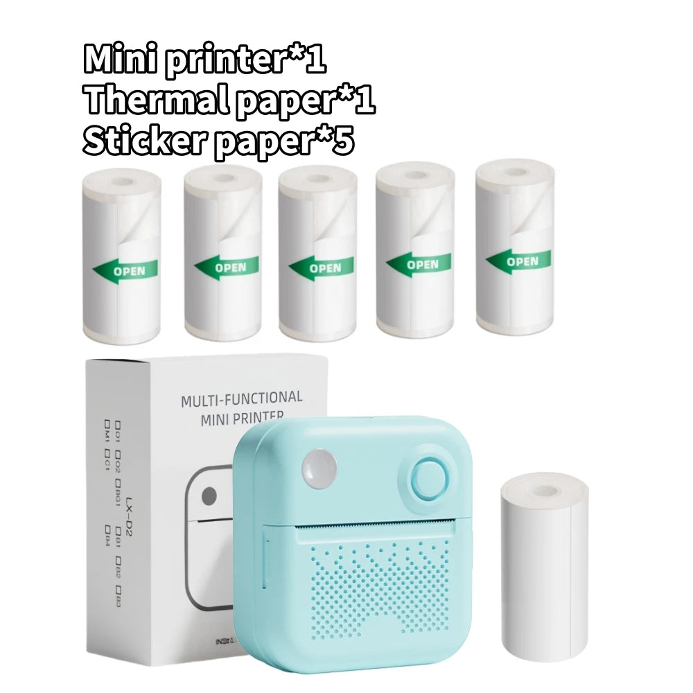 Dolewa D3 Portable Printer Thermal Paper Stickers Paper Mini Printers Labels Maker Printer for Error Printing Photo Printing