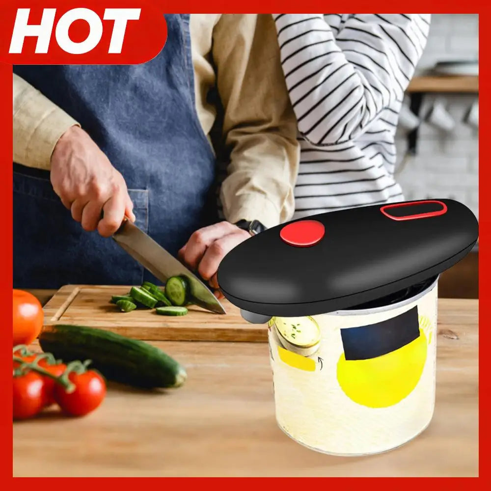 Electric Can Opener Battery Operated One-Touch Can Opener Space Saver Handheld Lid Opener Kitchen Gadgets