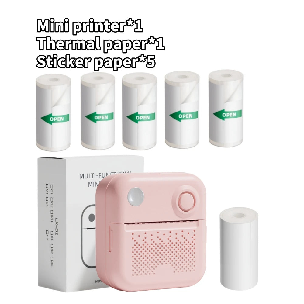 Dolewa D3 Portable Printer Thermal Paper Stickers Paper Mini Printers Labels Maker Printer for Error Printing Photo Printing