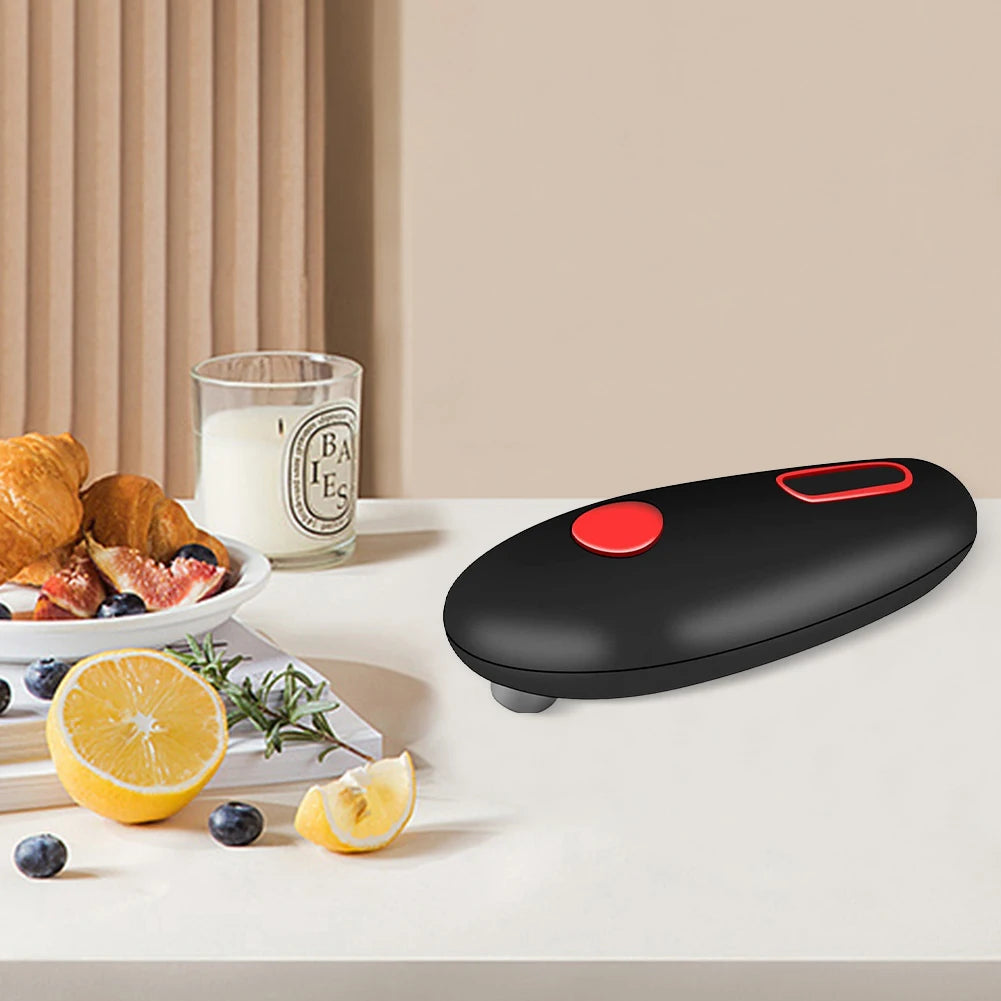 Electric Can Opener Battery Operated One-Touch Can Opener Space Saver Handheld Lid Opener Kitchen Gadgets