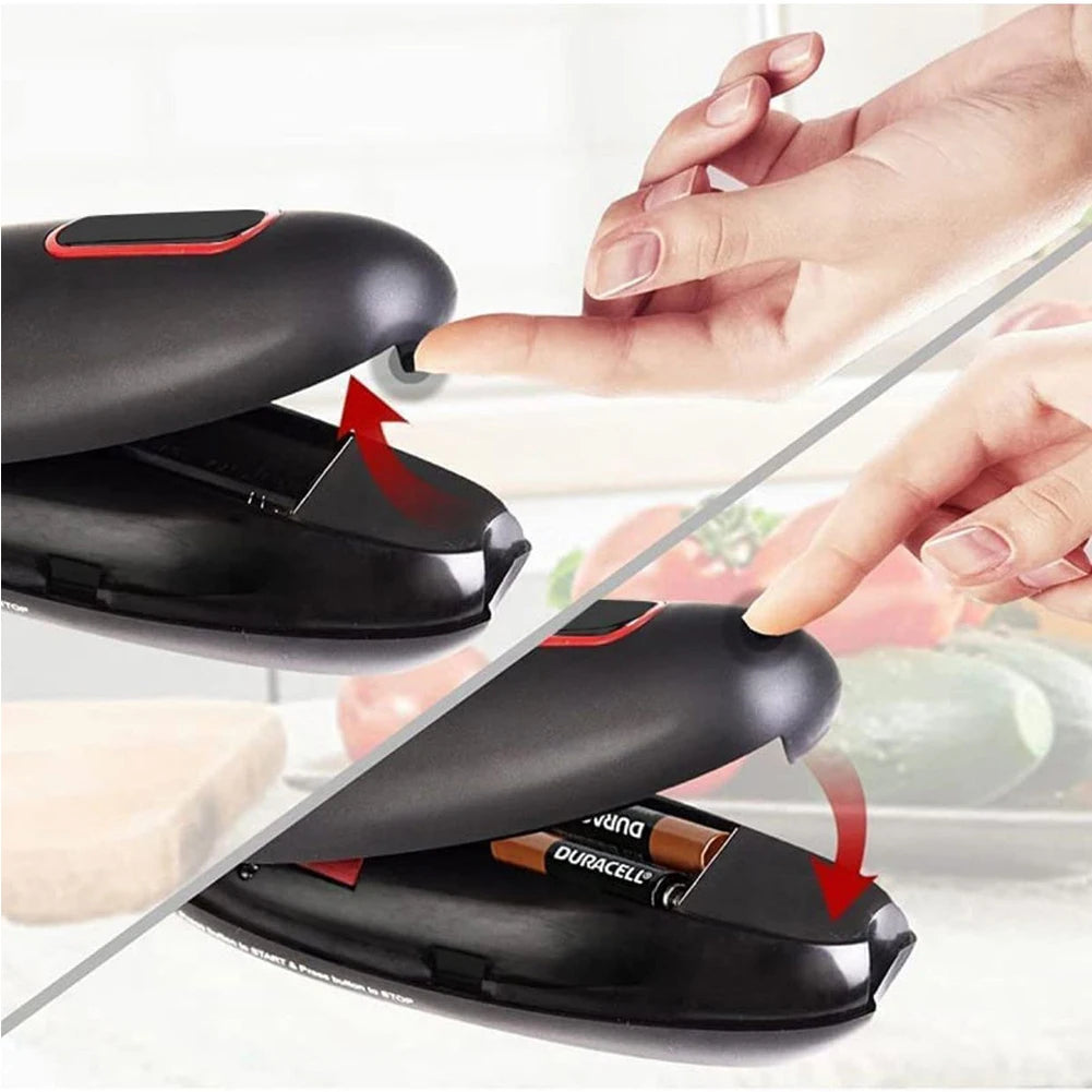 Electric Can Opener Battery Operated One-Touch Can Opener Space Saver Handheld Lid Opener Kitchen Gadgets